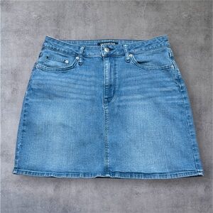 Calvin Klein Jeans, Classic Denim Skirt, Size 12, Blue